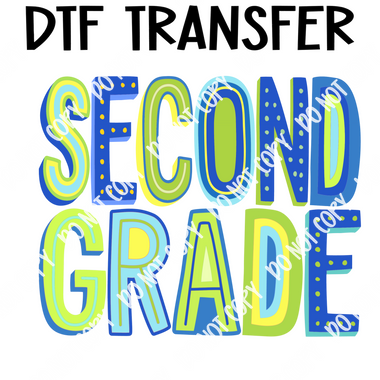 Colorful Second Grade boy DTF Transfer