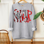 Senior Black Gray Red DTF Transfer (SDD)