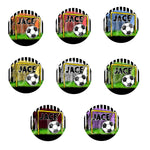 Soccer Bag Tag with Stainless Steel Wire Cable Holder *One Sided*
