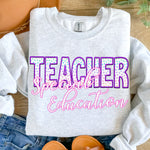 Faux Embroidery Special Education Teacher DTF Transfer