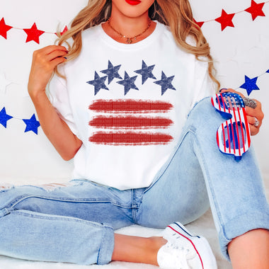 Stars and Stripes DTF Transfer