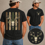 Striped Camo Antlers DTF Transfer (UAC)