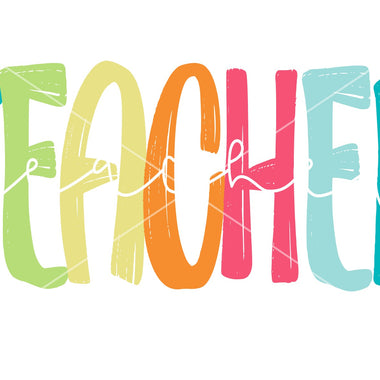 Teacher Colorful Doodle Digital Download