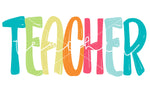Teacher Colorful Doodle Digital Download