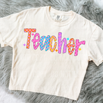 Teacher Colorful Checkered DTF Transfer (SBBB)