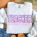 Faux Embroidery Second Grade Teacher DTF Transfer