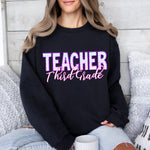 Faux Embroidery Third Grade Teacher DTF Transfer