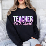 Faux Embroidery Fifth Grade Teacher DTF Transfer