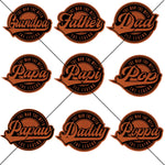 Fathers Day Leather Patch for Hats *Heat Press Required*