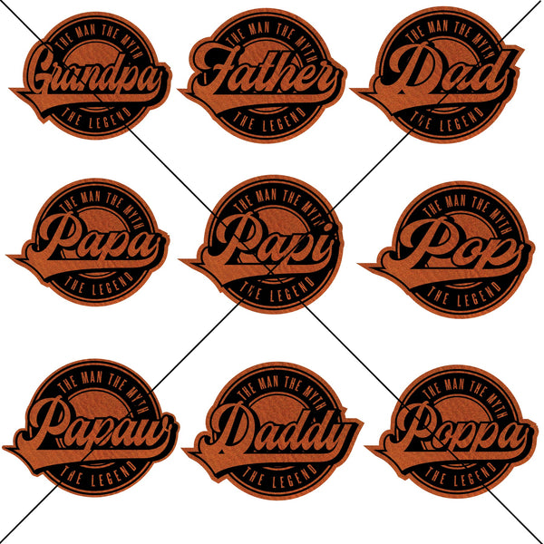 Fathers Day Leather Patch for Hats *Heat Press Required* – Wills