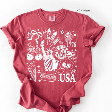 USA Collage Single Color Screen U134