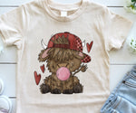 Boy Valentine Highland Cow DTF Transfer