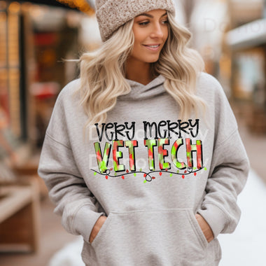 Very Merry Vet Tech DTF Transfer