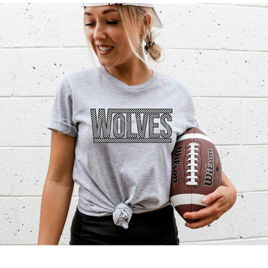 Wolves Checkered DTF Transfer