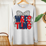 Wrestling Bow Red Navy DTF Transfer (SDD)