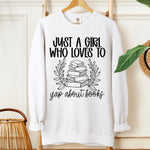 Just a Girl Who Loves to Yap About Books  (Black) DTF Transfer (SDD)