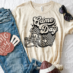 Game Day Football Checkered Helmet DTF Transfer (SBBB)