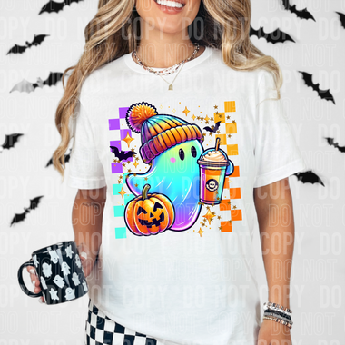 Colorful Ghost Checkered DTF Transfer (SBBB)