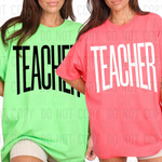 Teacher WHITE DTF Transfer (SBBB)