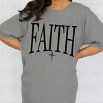 Faith Cross Black DTF Transfer (SBBB)