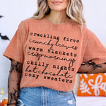 Crackling Fires Fall Words DTF Transfer (SBBB)