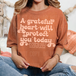 A Grateful Heart Will Protect You Today YAM DTF Transfer (SBBB)