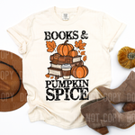 Books and Pumpkin Spice DTF Transfer (SBBB)