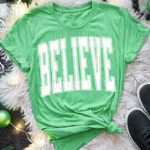 Believe Oversized WHITE DTF Transfer (SBBB)