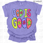 God is Good Pink Purple DTF Transfer (AR)