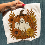 Faux Embroidery Pumpkin Ghosts DTF Transfer (SBBB)