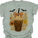 Faux Embroidery Halloween Coffee DTF Transfer (SBBB)