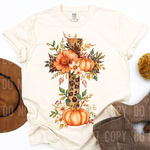 Leopard Cross Pumpkins Fall DTF Transfer (SBBB)