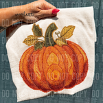 Fall Pumpkin Faux Embroidery DTF Transfer (SBBB)
