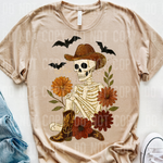 Western Skeleton Cowboy Hat DTF Transfer (SBBB)