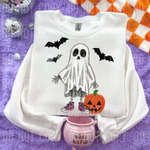 Skeleton Ghost Faux Embroidery DTF Transfer (SBBB)