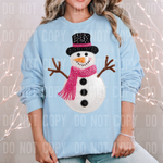 Snowman Winter Faux Embroidery DTF Transfer (SBBB)