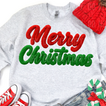 Merry Christmas Faux Yarn DTF Transfer (SBBB)