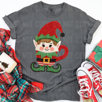 Elf Coffee Faux Embroidery Christmas DTF Transfer (SBBB)