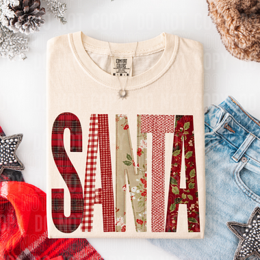 Santa Patch Letters DTF Transfer (SBBB)