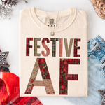 Festive AF Patch Letters DTF Transfer (SBBB)