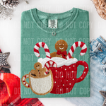 Hot Cocoa Faux Yarn DTF Transfer (SBBB)