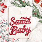 Santa Baby Faux Sequins DTF Transfer (SBB)