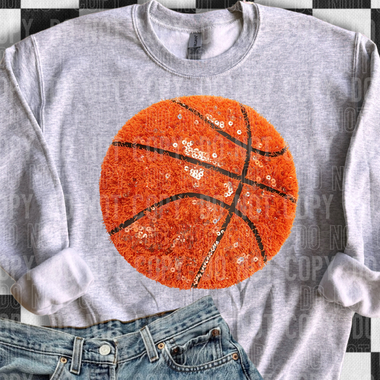 Basketball Faux Yarn Sequin DTF Transfer (SBB)