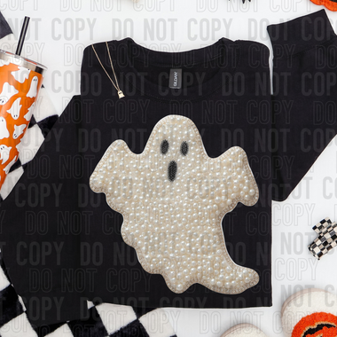 Ghost Halloween Faux Pearls DTF Transfer (SBB)
