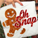 Oh Snap Gingerbread Faux Yarn Sequin DTF Transfer (SBB)