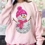 Snowman Faux Rhinestones DTF Transfer (SBB)