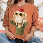 Turkey Head Thanksgiving Faux Yarn DTF Transfer (SBB)