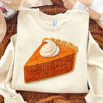 Pumpkin Pie Thanksgiving Faux Yarn DTF Transfer (SBB)