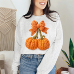 Pumpkin Cherry Faux Yarn DTF Transfer (SBB)