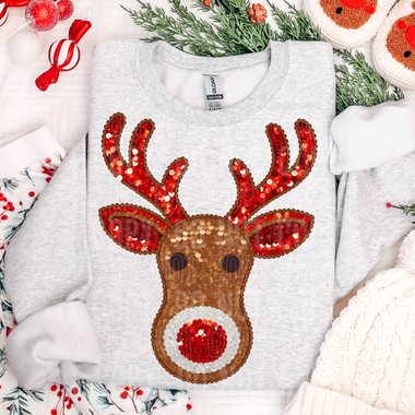 Reindeer Faux Sequins DTF Transfer (SBB)